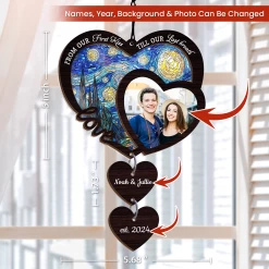 Personalized Couple Suncatcher Ornament, Custom Photo Wedding Gift, Christmas Ornaments, Anniversary Decoration 13 Personalized Couple Suncatcher Ornament, Custom Photo Wedding Gift, Christmas Ornaments, Anniversary Decoration -Gift Series Store FMSJSUCITT280824002 MK02