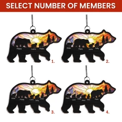 Personalized Mama Bear Suncatcher Ornament For Mom, Gift For Mom, Custom Indoor Window Hanging, Christmas Decoration -Gift Series Store FMSJSUHUTT200824002 TONGHOP