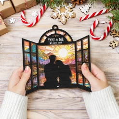Personalized Couple Suncatcher Ornament You & Me We Got This, Gift For Wedding, Engagement Christmas Decoration, Window Hanging Sign 16 Personalized Couple Suncatcher Ornament You & Me We Got This, Gift For Wedding, Engagement Christmas Decoration, Window Hanging Sign -Gift Series Store FMSJSUHUTT310824001 MK05