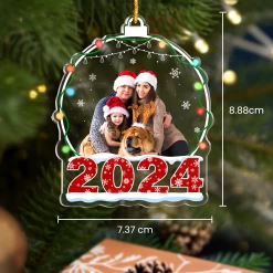 Personalized Family Photo Ornament - Customized Photo Snow Globe Shaped Acrylic Ornaments, Custom Picture Ornaments, Birthday Gift For Family Members -Gift Series Store FMSJSYLTTT160824001 MK07