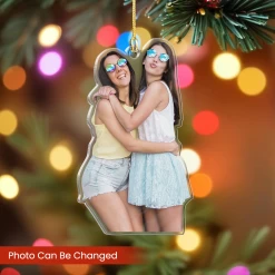 Personalized Best Friend Photo Ornament - Customized Besties Picture Shaped Acrylic Ornaments, Gift For Friends Bestie, Custom Christmas Ornaments -Gift Series Store FMSJSYLTTT270824001 MK02