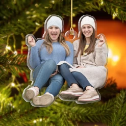 Personalized Best Friend Photo Ornament - Customized Besties Picture Shaped Acrylic Ornaments, Gift For Friends Bestie, Custom Christmas Ornaments -Gift Series Store FMSJSYLTTT270824001 MK07