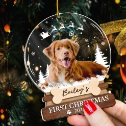 Personalized Dog Cat Photo Ornament - Customized Pets Photo Shaped Acrylic Ornaments, Acrylic Dog Cat First Christmas Ornaments, Gift For Pet Lovers -Gift Series Store FMSJSYTATT130824001 MK05 c1807e3c 4335 47e4 ac2c bb310ad8ea50