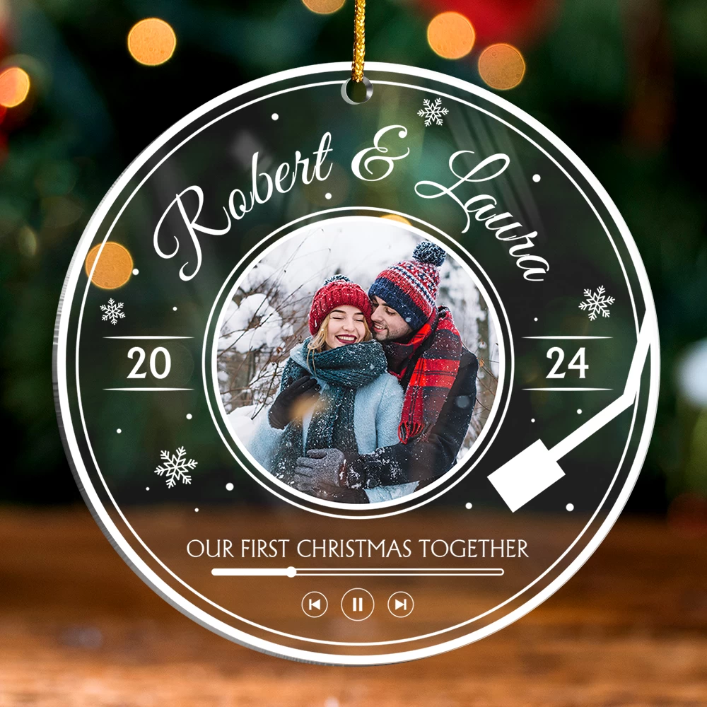 Personalized Couple Ornament - Customized Couple Photo Shaped Acrylic Ornaments, Gifts For Husband Wife, Our First Christmas 3 Personalized Couple Ornament - Customized Couple Photo Shaped Acrylic Ornaments, Gifts For Husband Wife, Our First Christmas