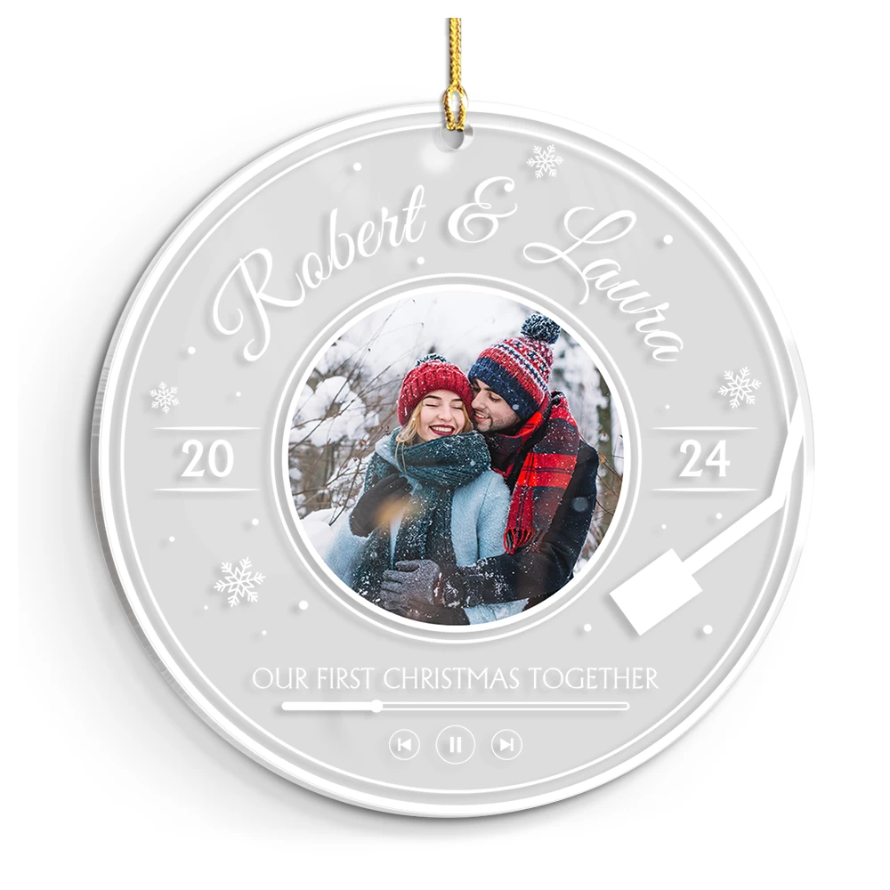 Personalized Couple Ornament - Customized Couple Photo Shaped Acrylic Ornaments, Gifts For Husband Wife, Our First Christmas 4 Personalized Couple Ornament - Customized Couple Photo Shaped Acrylic Ornaments, Gifts For Husband Wife, Our First Christmas - Image 2