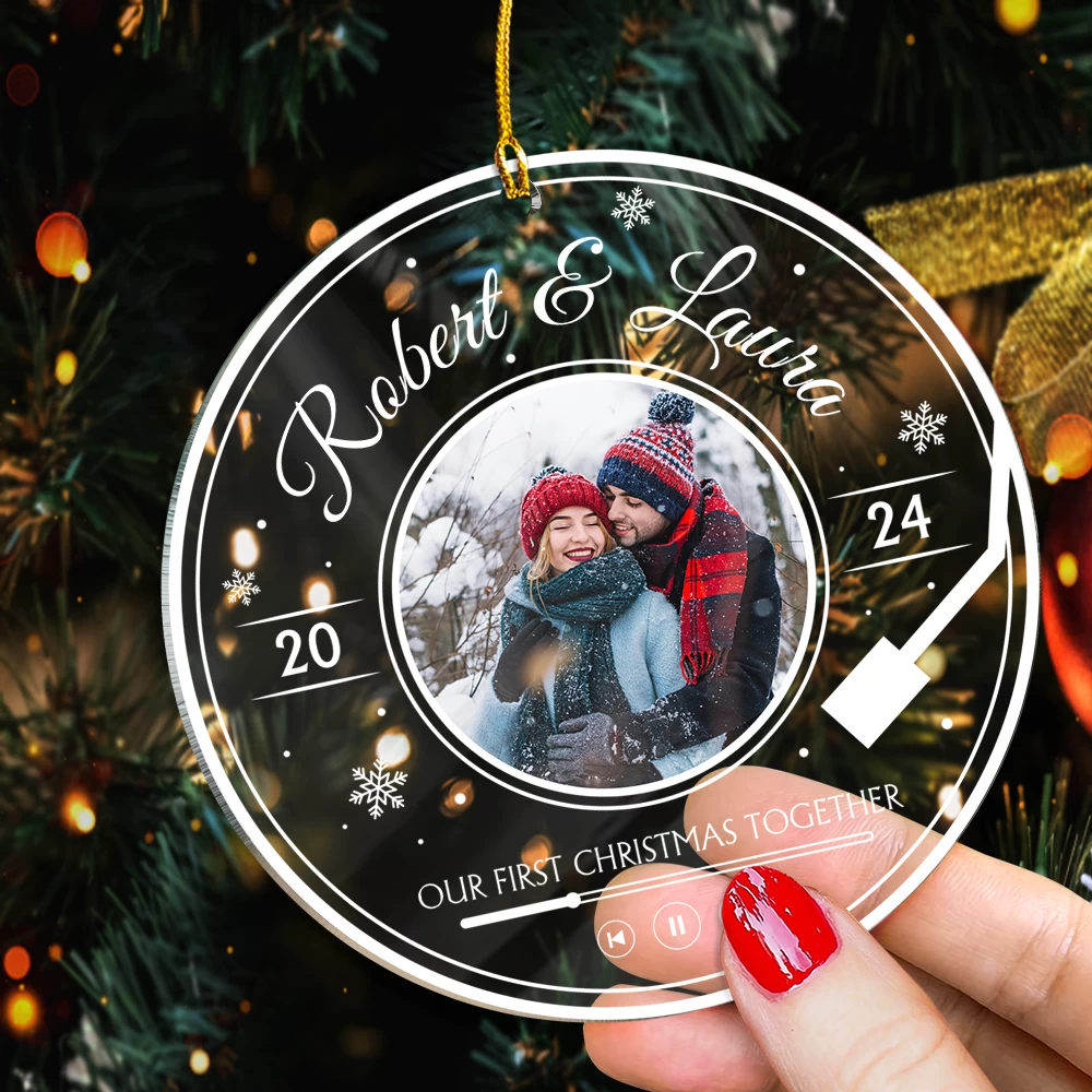 Personalized Couple Ornament - Customized Couple Photo Shaped Acrylic Ornaments, Gifts For Husband Wife, Our First Christmas 8 Personalized Couple Ornament - Customized Couple Photo Shaped Acrylic Ornaments, Gifts For Husband Wife, Our First Christmas - Image 6