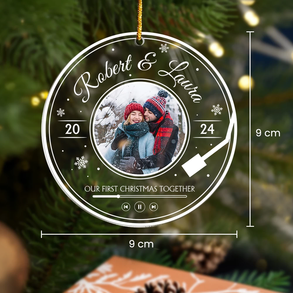Personalized Couple Ornament - Customized Couple Photo Shaped Acrylic Ornaments, Gifts For Husband Wife, Our First Christmas 10 Personalized Couple Ornament - Customized Couple Photo Shaped Acrylic Ornaments, Gifts For Husband Wife, Our First Christmas - Image 8