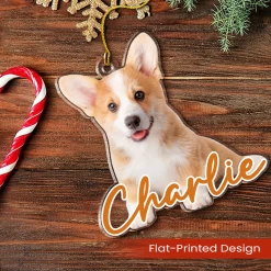 Personalized Dog Cat Photo Ornament - Customized Pet Photo Shaped Acrylic Ornaments, Acrylic Dog Cat Ornaments For Christmas Tree, Gift For Pet Lovers -Gift Series Store FMSJSYTATT260824001 MK03