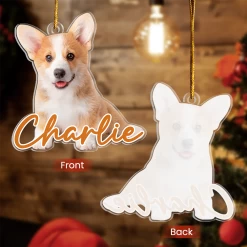 Personalized Dog Cat Photo Ornament - Customized Pet Photo Shaped Acrylic Ornaments, Acrylic Dog Cat Ornaments For Christmas Tree, Gift For Pet Lovers -Gift Series Store FMSJSYTATT260824001 MK06