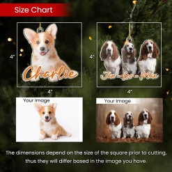 Personalized Dog Cat Photo Ornament - Customized Pet Photo Shaped Acrylic Ornaments, Acrylic Dog Cat Ornaments For Christmas Tree, Gift For Pet Lovers -Gift Series Store FMSJSYTATT260824001 MK08