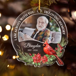 Personalized Human Memorial Ornament - Customized Photo Shaped Acrylic Ornaments, I Am Always With You, Sympathy Bereavement Gift Loss Of Loved One -Gift Series Store FMSJSYTATT290724001 MK04 9bf509db 4a81 4fa1 b5e4 2ce548980a16