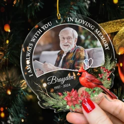 Personalized Human Memorial Ornament - Customized Photo Shaped Acrylic Ornaments, I Am Always With You, Sympathy Bereavement Gift Loss Of Loved One -Gift Series Store FMSJSYTATT290724001 MK05 9ffd0c2e 7314 446f afde 204a29715c7c