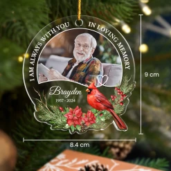 Personalized Human Memorial Ornament - Customized Photo Shaped Acrylic Ornaments, I Am Always With You, Sympathy Bereavement Gift Loss Of Loved One -Gift Series Store FMSJSYTATT290724001 MK07 8d9a0a22 65a8 40db b4bd 76dd6229fea1