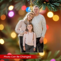 Personalized Family Photo Ornament - Customized Photo Shaped Acrylic Ornaments, Custom Christmas Ornaments, Birthday Gift For Family Members -Gift Series Store FMSJSYTTTT260824008 MK02