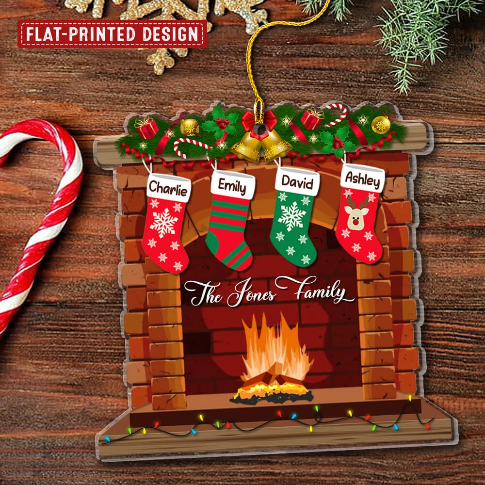 Family Stocks Hanging Personalized Ornament 6 Family Stocks Hanging Personalized Ornament - Image 4