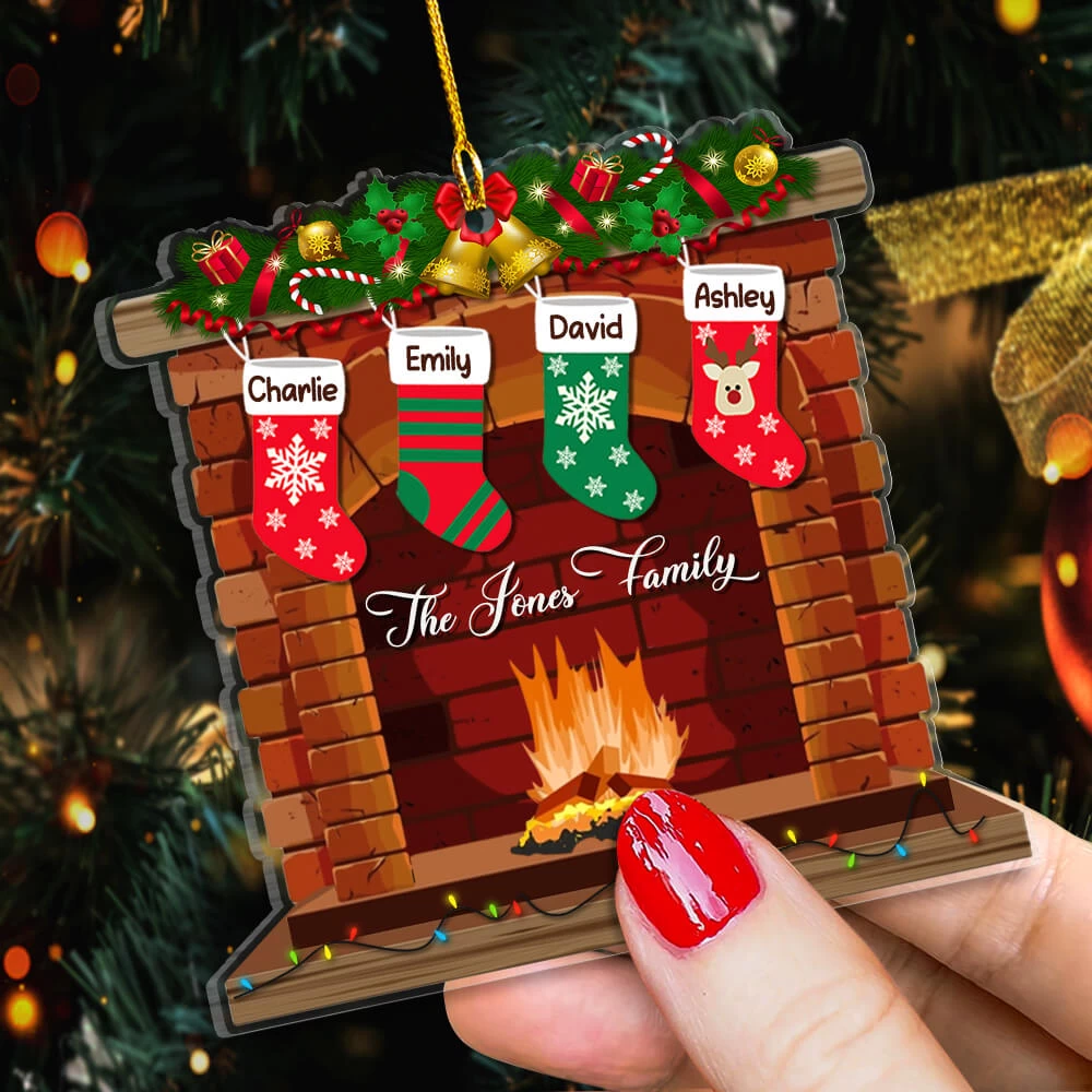 Family Stocks Hanging Personalized Ornament 7 Family Stocks Hanging Personalized Ornament - Image 5