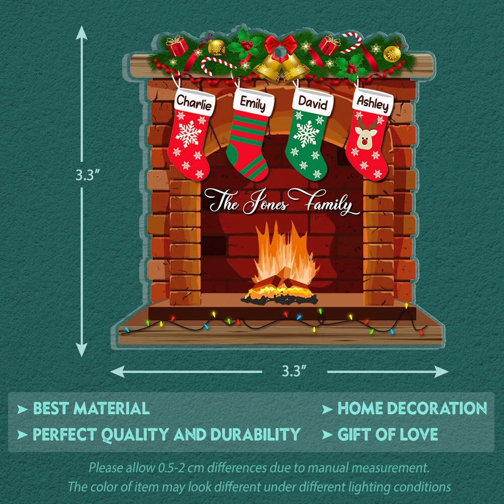 Family Stocks Hanging Personalized Ornament 8 Family Stocks Hanging Personalized Ornament - Image 6