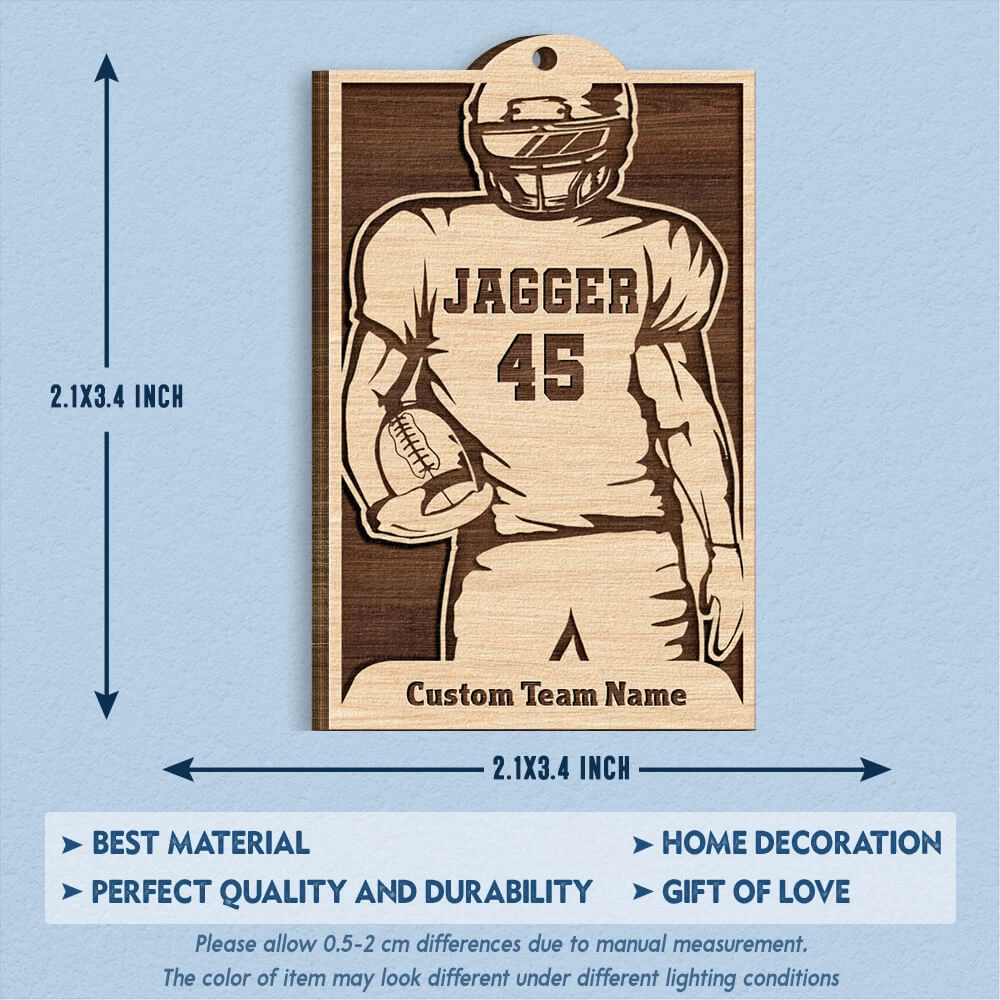 Football Player Personalized Christmas Ornament 8 Football Player Personalized Christmas Ornament - Image 6