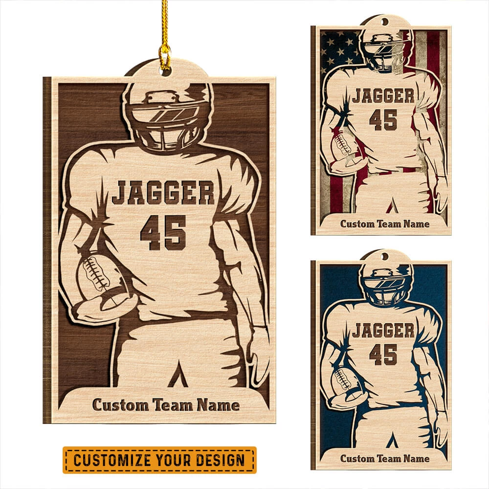 Football Player Personalized Christmas Ornament 9 Football Player Personalized Christmas Ornament - Image 7