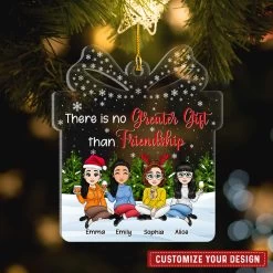 Friendship Is Greates Gift Personalized Best Friends Ornament -Gift Series Store Friendship Is Greates Gift Personalized Best Friends Ornament 1
