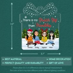 Friendship Is Greates Gift Personalized Best Friends Ornament -Gift Series Store Friendship Is Greates Gift Personalized Best Friends Ornament 5