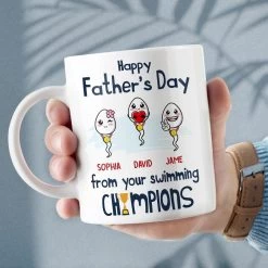 Happy Father's Day From Your Swimming Champion Personalized Mug -Gift Series Store Happy Fathers Day From Your Swimming Champion Personalized Mug 4
