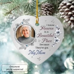 I Know Heaven Is A Beautiful Place Memorial Personalized Ornament 12 I Know Heaven Is A Beautiful Place Memorial Personalized Ornament -Gift Series Store I Know Heaven Is A Beautiful Place Memorial Personalized Ornament 4