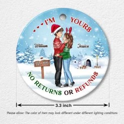 I'm Yours No Return Or Refunds Personalized Ornament Of Couple -Gift Series Store Im Yours No Return Or Refunds Personalized Ornament Of Couple 5