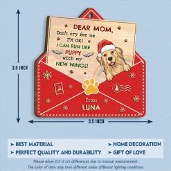 Letter From Heaven Memorial Dog Personalized Ornament -Gift Series Store Letter from Heaven Memorial Dog Personalized Ornament 5