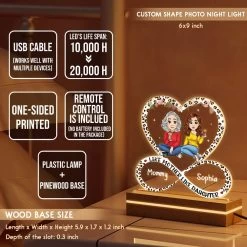 Like Mother Like Daughter Infinity Heart Personalized LED Night Light -Gift Series Store Like Mother Like Daughter Infinity Heart Personalized LED Night Light 17