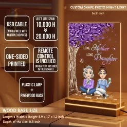 Like Mother Like Daughter Purple Tree Personalized LED Night Light -Gift Series Store Like Mother Like Daughter Purple Tree Personalized LED Night Light 11