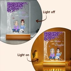Like Mother Like Daughter Purple Tree Personalized LED Night Light -Gift Series Store Like Mother Like Daughter Purple Tree Personalized LED Night Light 9