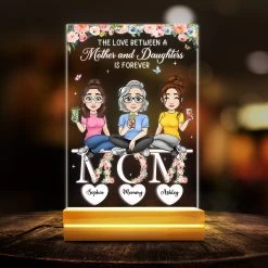 Gift Series Store -Gift Series Store Love Between Mom and Daughter Personalized LED Night Light 13