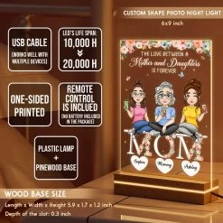 Love Between Mom And Daughter Personalized LED Night Light -Gift Series Store Love Between Mom and Daughter Personalized LED Night Light 17