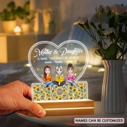 Mom & Daughter Bond Can't Be Broken Heart Custom LED Night Light -Gift Series Store Mom Daughter Bond Cant Be Broken Heart Custom LED Night Light 14 345b5a1d 69cc 41ee b522 4263892bdc3c
