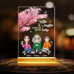 Gift Series Store -Gift Series Store Mom Daughter Bond That Cant Be Broken Personalized LED Night Light 13