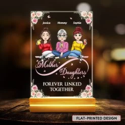 Gift Series Store -Gift Series Store Mom Daughter Infinity Linked Together Personalized LED Night Light 13