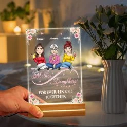 Mom & Daughter Infinity Linked Together Personalized LED Night Light -Gift Series Store Mom Daughter Infinity Linked Together Personalized LED Night Light 14