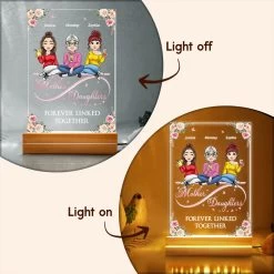 Mom & Daughter Infinity Linked Together Personalized LED Night Light -Gift Series Store Mom Daughter Infinity Linked Together Personalized LED Night Light 15