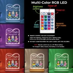 Mom & Daughter Linked Together Floral Theme Personalized LED Night Light -Gift Series Store Mom Daughter Linked Together Floral Theme Personalized LED Night Light 16