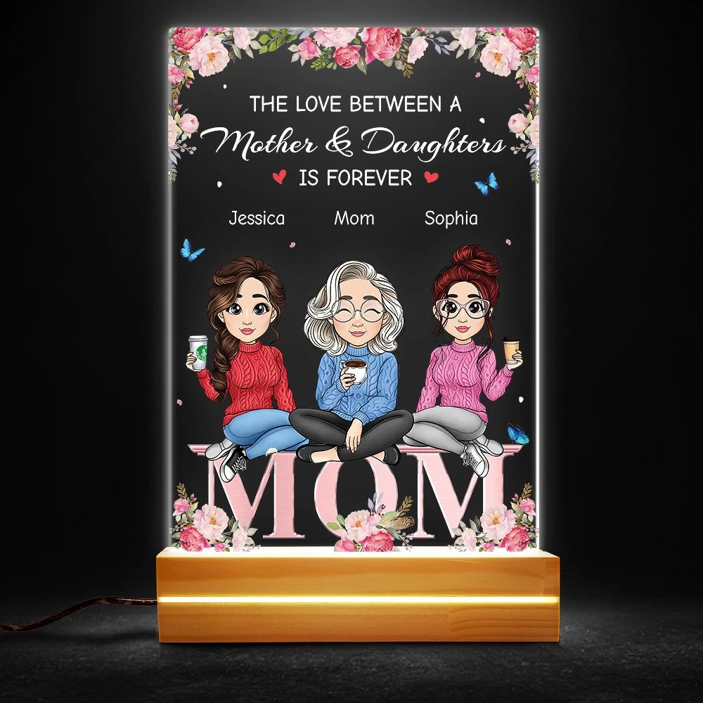Mom & Daughter Love Is Forever Personalized LED Night Light 3 Mom & Daughter Love Is Forever Personalized LED Night Light