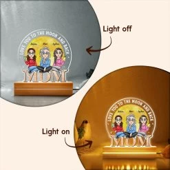 Mom & Daughter Love You To The Moon Personalized LED Night Light 11 Mom & Daughter Love You To The Moon Personalized LED Night Light -Gift Series Store Mom Daughter Love You To The Moon Personalized LED Night Light 15