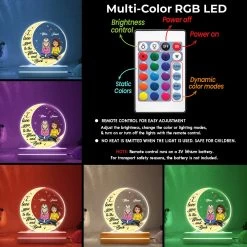 Mom & Daughter Moon Sitting Personalized LED Night Light -Gift Series Store Mom Daughter Moon Sitting Personalized LED Night Light 16