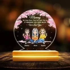 Gift Series Store -Gift Series Store Mom Daughter Under The Tree Personalized LED Night Light 13
