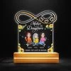 Mom & Daughters Infinity Bond Sunflower Personalized LED Night Light -Gift Series Store Mom Daughters Infinity Bond Sunflower Personalized LED Night Light 12