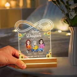 Mom & Daughters Infinity Bond Sunflower Personalized LED Night Light -Gift Series Store Mom Daughters Infinity Bond Sunflower Personalized LED Night Light 14