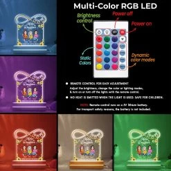 Mom & Daughters Infinity Bond Sunflower Personalized LED Night Light -Gift Series Store Mom Daughters Infinity Bond Sunflower Personalized LED Night Light 16