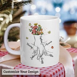 Mom Holding Hands Personalized Mug -Gift Series Store Mom Holding Hands Personalized Mug 2