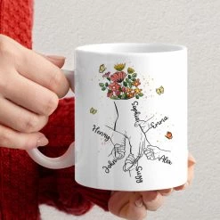 Mom Holding Hands Personalized Mug -Gift Series Store Mom Holding Hands Personalized Mug 4