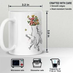 Mom Holding Hands Personalized Mug -Gift Series Store Mom Holding Hands Personalized Mug 5